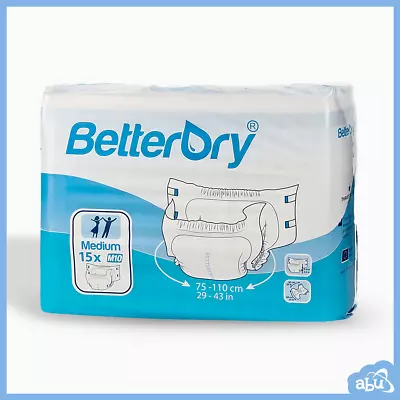 View Details BetterDry Diapers - Pack Of 15 • 88.95£