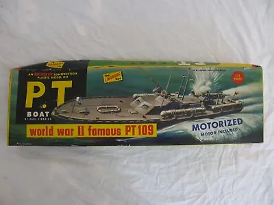 Vintage 1958 Lindberg Motorized WWII US Navy PT109 Torpedo Boat #701-249 Read! • $119.99