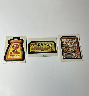 Vintage Wacky Packs Stickers TOPPS Brand Bazooka Gum 3Trading Card Mixed Back • $5