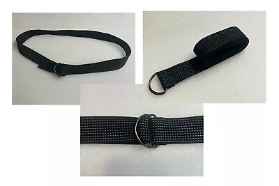 Canvas Belt D Ring Buckle Casual Military Style Belt 1-1/2 + Black White 38/40 • $5.45