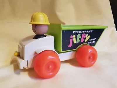 Fisher Price #156 Jiffy Dump Truck Toy Vintage 1970 Good Condition  • $13.99
