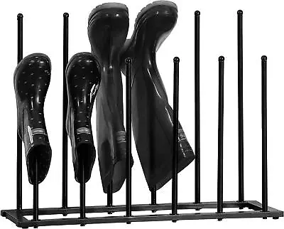 6 Pair Welly Walking Boot Stand Dryer Metal Shoe Rack Garden Shed Home Storage • £18.29