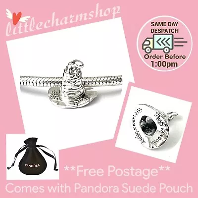 $56.05 • Buy NEW Authentic PANDORA Harry Potter, Silver Sorting Hat Charm - 799124C00 RETIRED