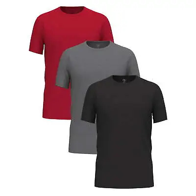 Athletic Works Men's Polymesh Performance Stretch Crewneck T-Shirts 3-Pack: S-XL • $18.99