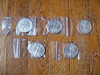 Lot Of 5 American Silver Eagle 1 Oz 2018 Uncirculated BU  From Mint Tubes • $195