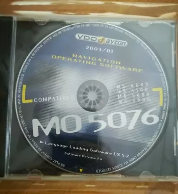 VDO Dayton MO5076 Operating Software CD Navigation Devices MS 5000 4900 5100 6000 • £17.08