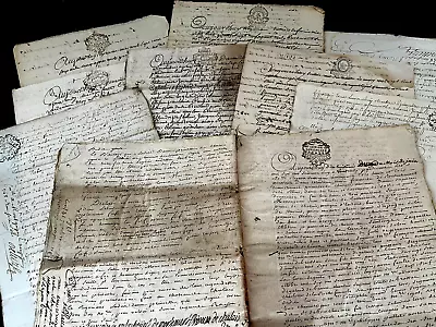 AUTHENTIC AUROGRAPHED STAMPED AND WATERMARKED MANUSCRIPT DOCUMENT From 1700s • $29.99