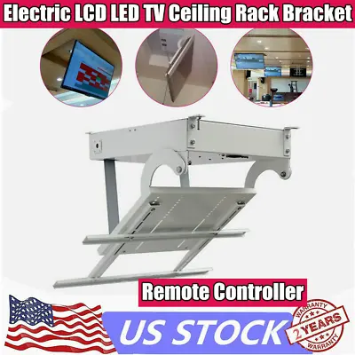 $379.05 • Buy Electric Motorised Roof Ceiling TV Mount Bracket Remote For 32 To 70  Adjustable