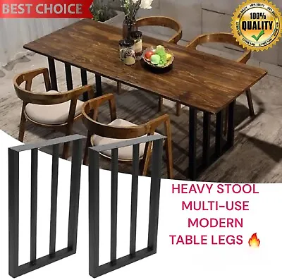 Pair Of Iron Metal Table Legs Industrial Style Frame Furniture Desk Bench Base  • £42.99