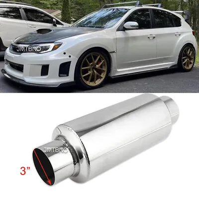 For Subaru Impreza WRX 3  In/Outlet Performance Exhaust Muffler Resonator SS 12L • $55.24
