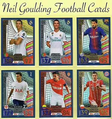 Topps Champions League 2017-18 ☆ MATCH ATTAX - LIMITED EDITION ☆ Football Cards • £1.99