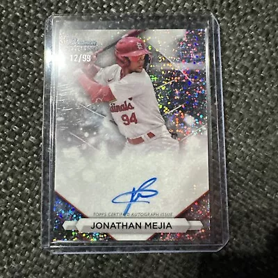 2023 Bowman Sterling Jonathan Mejia Sparkle Refractor Auto # 12/99 Cardinals • $8.99