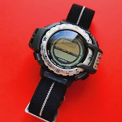 Casio ProTrek Watch Rare Retro Compass Pro Trek PRT-40 1471 Vintage For Repair • $99