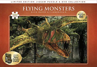 David Attenborough's Flying Monsters Jigsaw And DVD 1000 Piece Puzzle Dinosaurs • £11.59