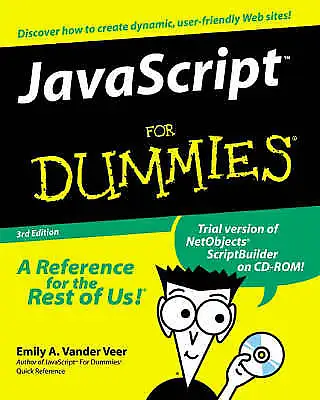£4.99 • Buy Javascript For Dummies By Emily A. Vander Veer (Mixed Media, 2000)