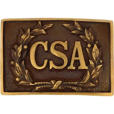 Brass Cs Csa Civil War Confederate States Army Military NOS Vintage Belt Buckle • $185