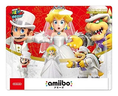 Nintendo Amiibo Super Mario Odyssey Triple Wedding Set Mario / PEACH / BOWSER • $413.27