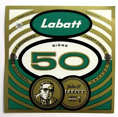 Brasserie Labatt Limitee LABATT BIERE 50 Beer Label CANADA • $1.95