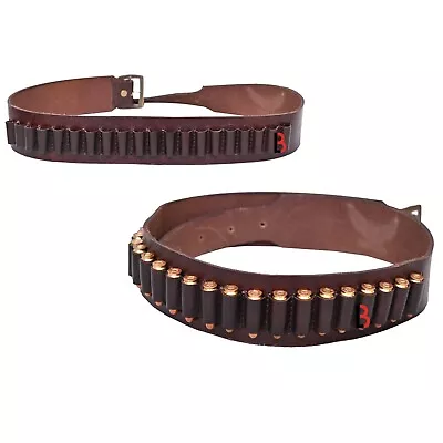 Cowhide Leather Adjustable Bandolier Cartridge Belt For.22 Vintage Brown • $29.99