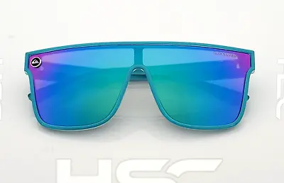 Quiksilver Sunglasses Light Blue Frame Flash Blue-Purple Mirror Single Lens NEW • £24.09