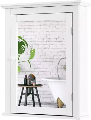 Bathroom Cabinet With Mirror Mirrored Wall-Mounted Storage Medicine Cabinet W/S • $113.99