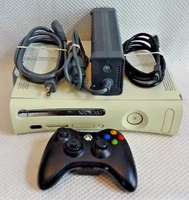 Xbox 360 20GB White Video Game Console W/ Controller / Power / HDMI Cables • $64.99