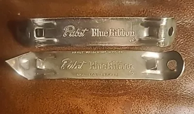 Lot 2 Vintage Pabst Blue Ribbon Beer Metal Bottle / Can Opener Old Breweriana • $5.95