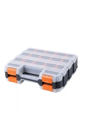 $15.22 • Buy Tactix DOUBLE-SIDED STORAGE BOX ORGANISER Removable Dividers Carry Handle 320mm