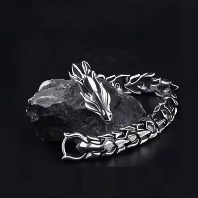 Mens Dragon Keel Chain Bracelet For Men With Stainless Steel For Carve Jewelry  • $5.64