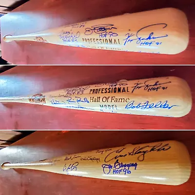 18 MLB HOF Autograph Baseball Bat - Marichal Slaughter Kiner Aparicio Spahn ++ • $500