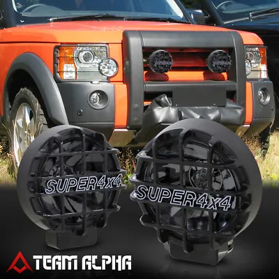 6  Round Smoke Universal Fog Light W/Black 4x4 Offroad Protective Guard+Switch • $43.89