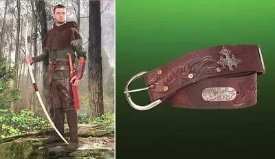 Medieval Robin Hood Wide Leather Belt /  Shows Events Or Decoration • £82