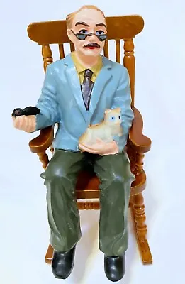 Dollhouse Miniature Victorian  Grand Father Doll  With Kitten 1:12 Scale • $12.99