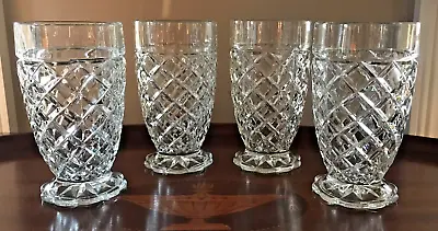$32.95 • Buy Anchor Hocking Waterford Clear Footed Water Iced Tea Glass 10 Oz. - Set Of 4