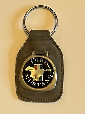 1970s ORIGINAL VINTAGE FORD “MUSTANG” SHELBY/COBRA/FASTBACK LEATHER KEYCHAIN/FOB • $25