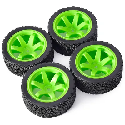 Austar 4PCS 12mm Hex 67mm Rubber Tires Wheel For 1/10 Rolly WLtoys 1/14 RC Car • £9.16