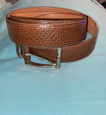 Martin Dingman Tuscan  Calfskin Handmade  Brown Belt  Size 40 • $55