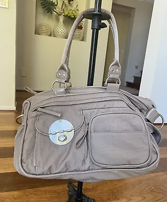 Mimco Lucid Baby Nappy Bag Nude Silver Badge + RRP $299 • $109.95