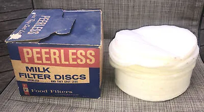 Peerless Milk Filter Discs 6 1/2  One Hundred Count Box Vintage Disks • $15.99