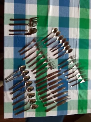 42 Pc  (8 Settings) Lot MSE Martha Stewart Stainless Flatware • $79.99