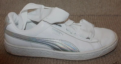 $35 • Buy Puma Basket White/silver Womens Shoes Sz Us 6