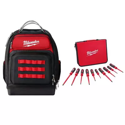 15 Inch Jobsite Backpack With 1000-Volt Insulated Screwdriver Set And Case 12pcs • $348.74