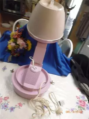 Vintage Ge Electric De Luxe Hair Dryer Pink & White Bonnet Style • $95