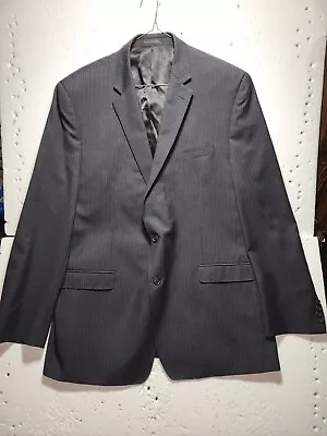 Calvin Klein Suit Mens Size 48XL Gray Coat Long Sleeve Two Button Collared Wool • $39.99