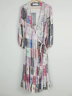 ZIMMERMANN Womens Size 4 Or 16 / US 12 Zodiac Cards Print Midi Wrap Dress • $995