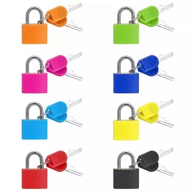 8X Mini Luggage Keyed Locks Colorful Suitcase Metal Small Padlocks With Key N805 • $12.10