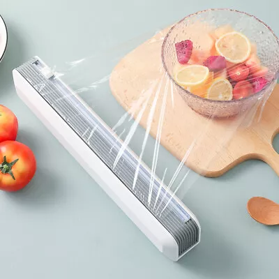 4in1 Cling Film Rack Kitchen Foil Dispenser Paper Towel Roll Holder Food Storage • £8.95