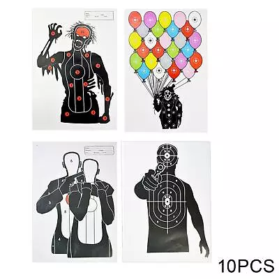 10Pcs Paper Shooting Target Indoor Outdoor 12 X18  Fun Targets For Archery • £13.91