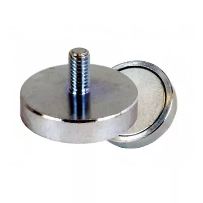 Eclipse Magnetics Neodymium Shallow Pot Magnet External Thread 25 X 8mm E1054/NE • £9.05
