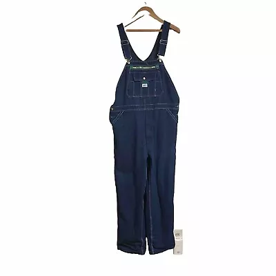 Liberty Overalls Mens 40x32 Bibs Blue Denim Workwear Farm Trucker 100% Cotton • $22.99